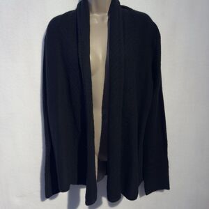 TSE 100% CASHMERE CARDIGAN SWEATER LONGSLEEVE SIZE Large Black